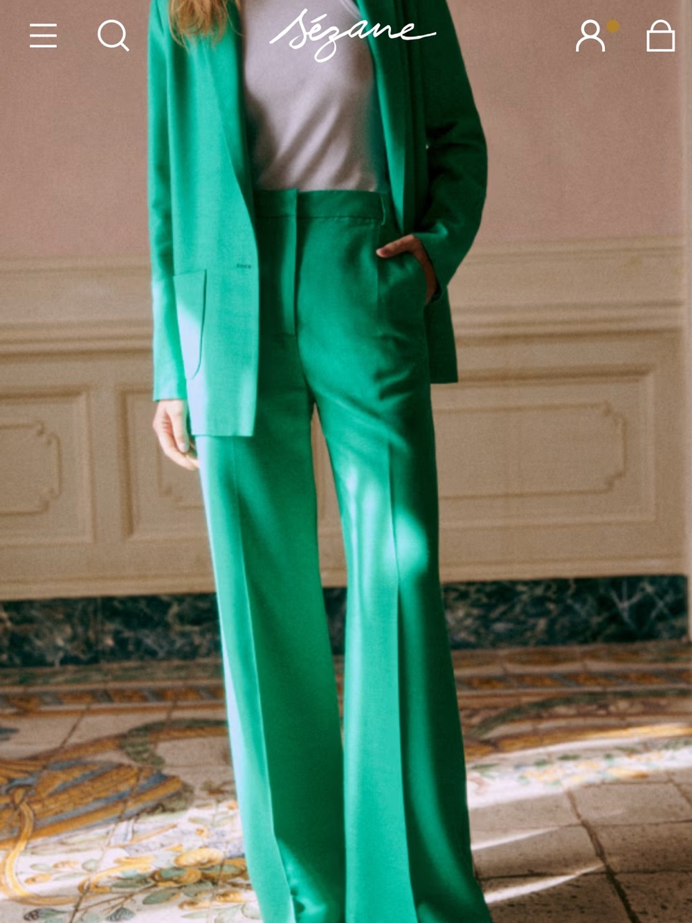 Wide-Leg Pants Green
